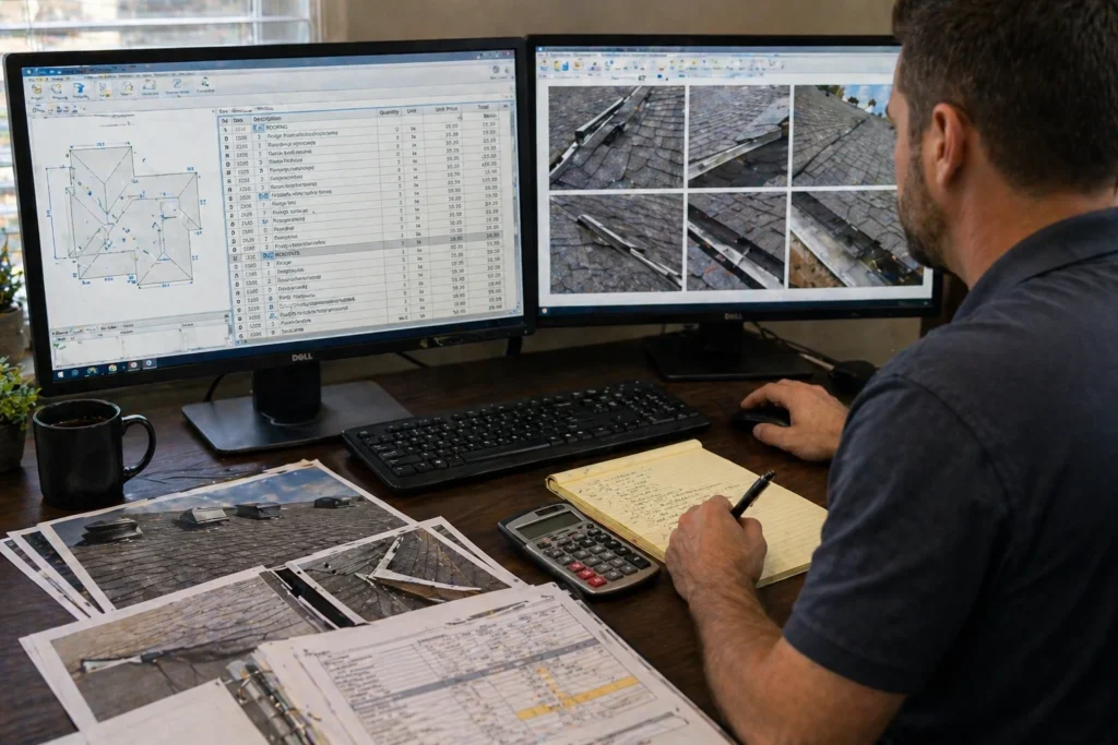 Checklist for documenting hail damage for an insurance claim